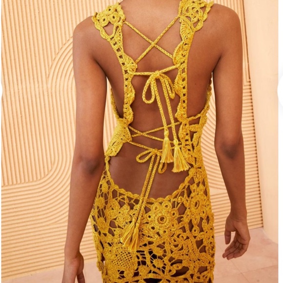 Ulla Johnson Yael Dress - small - hand crocheted retails $2250 - Picture 4 of 15